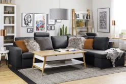 Basic Home Crazy Limited Edition 4-seters Høyrevendt L-formet Sjeselongsofa i Stoff