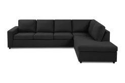Basic Home Sofa Med Sjeselong-Crazy 4-seters Høyrevendt L-formet Sjeselongsofa i Stoff Grey