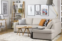 Basic Home Crazy 3-seters Høyrevendt L-formet Sjeselongsofa i Stoff