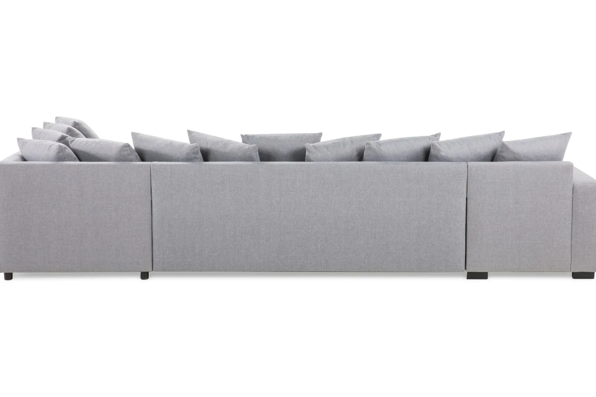Basic Home Crazy 5-seters Høyrevendt U-formet X-Large Sofa med Divan og Sjeselong i Stoff inkl. Pynteputer