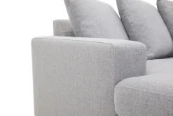 Basic Home Crazy 5-seters Høyrevendt U-formet X-Large Sofa med Divan og Sjeselong i Stoff inkl. Pynteputer