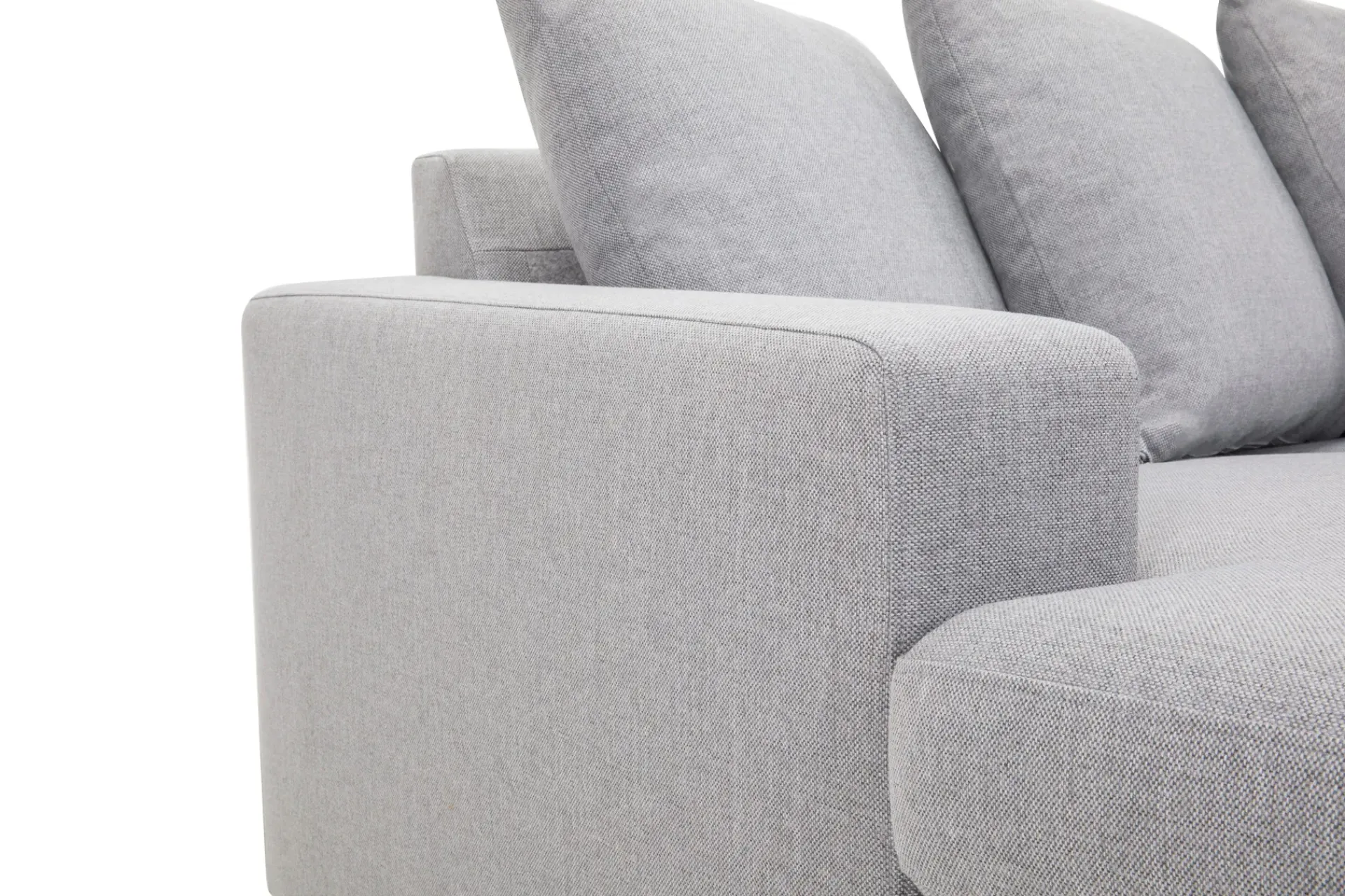 Basic Home Crazy 5-seters Høyrevendt U-formet X-Large Sofa med Divan og Sjeselong i Stoff inkl. Pynteputer