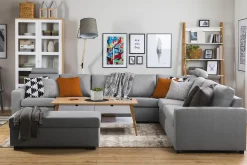 Basic Home Crazy 7-seters Vendbar L-formet XX-Large Hjørnesofa i Stoff