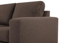 Basic Home Hjørnesofa-Crazy 5-seters Vendbar L-formet Large Hjørnesofa i Stoff Brun