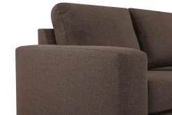 Basic Home Hjørnesofa-Crazy 5-seters Vendbar L-formet Large Hjørnesofa i Stoff Brun