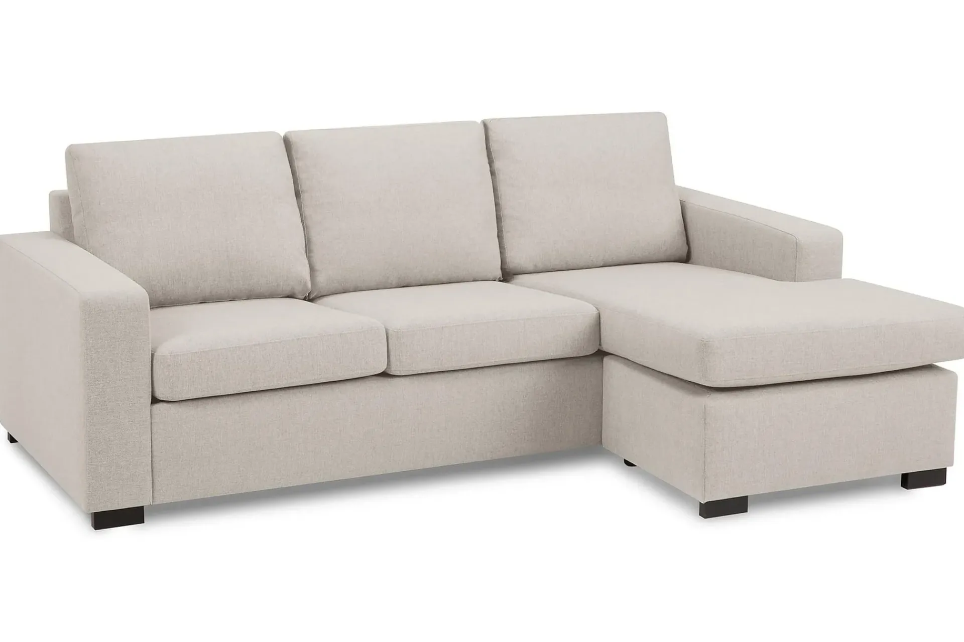 Basic Home Crazy 3-seters Vendbar L-formet Sjeselongsofa i Stoff