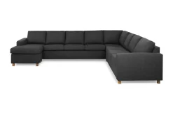 Basic Home Crazy 7-seters Vendbar U-formet XX-Large Hjørnesofa med Divan i Stoff