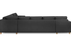 Basic Home Hjørnesofa-Crazy 7-seters Vendbar U-formet XX-Large Hjørnesofa med Divan i Stoff Grey
