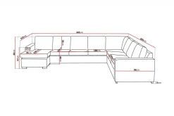 Basic Home 2 Seter Sofa|Sofa Med Sjeselong-Crazy 7-seters Vendbar U-formet XX-Large Hjørnesofa med Divan i Stoff Beige