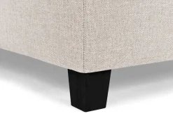 Basic Home Sofa Med Sjeselong-Crazy 4-seters Venstrevendt L-formet Sjeselongsofa i Stoff Beige
