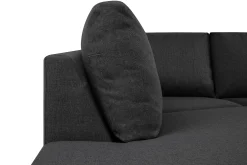 Basic Home U-Sofa-Crazy 5-seters Venstrevendt U-formet Sofa med Divan og Sjeselong i Stoff Mørkegrå