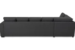 Basic Home U-Sofa-Crazy 5-seters Venstrevendt U-formet Sofa med Divan og Sjeselong i Stoff Mørkegrå