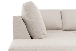 Basic Home U-Sofa-Crazy 4-seters Venstrevendt U-formet Large Sofa med Divan og Sjeselong i Stoff Beige