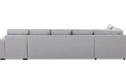 Basic Home 2 Seter Sofa|Sofa Med Sjeselong-Crazy 5-seters Venstrevendt U-formet X-Large Sofa med Divan og Sjeselong i Stoff Grey