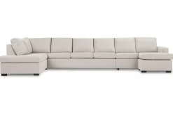 Basic Home 2 Seter Sofa|Sofa Med Sjeselong-Crazy 6-seters Venstrevendt U-formet XX-Large Sofa med Divan og Sjeselong i Stoff Beige