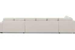 Basic Home 2 Seter Sofa|Sofa Med Sjeselong-Crazy 6-seters Venstrevendt U-formet XX-Large Sofa med Divan og Sjeselong i Stoff Beige