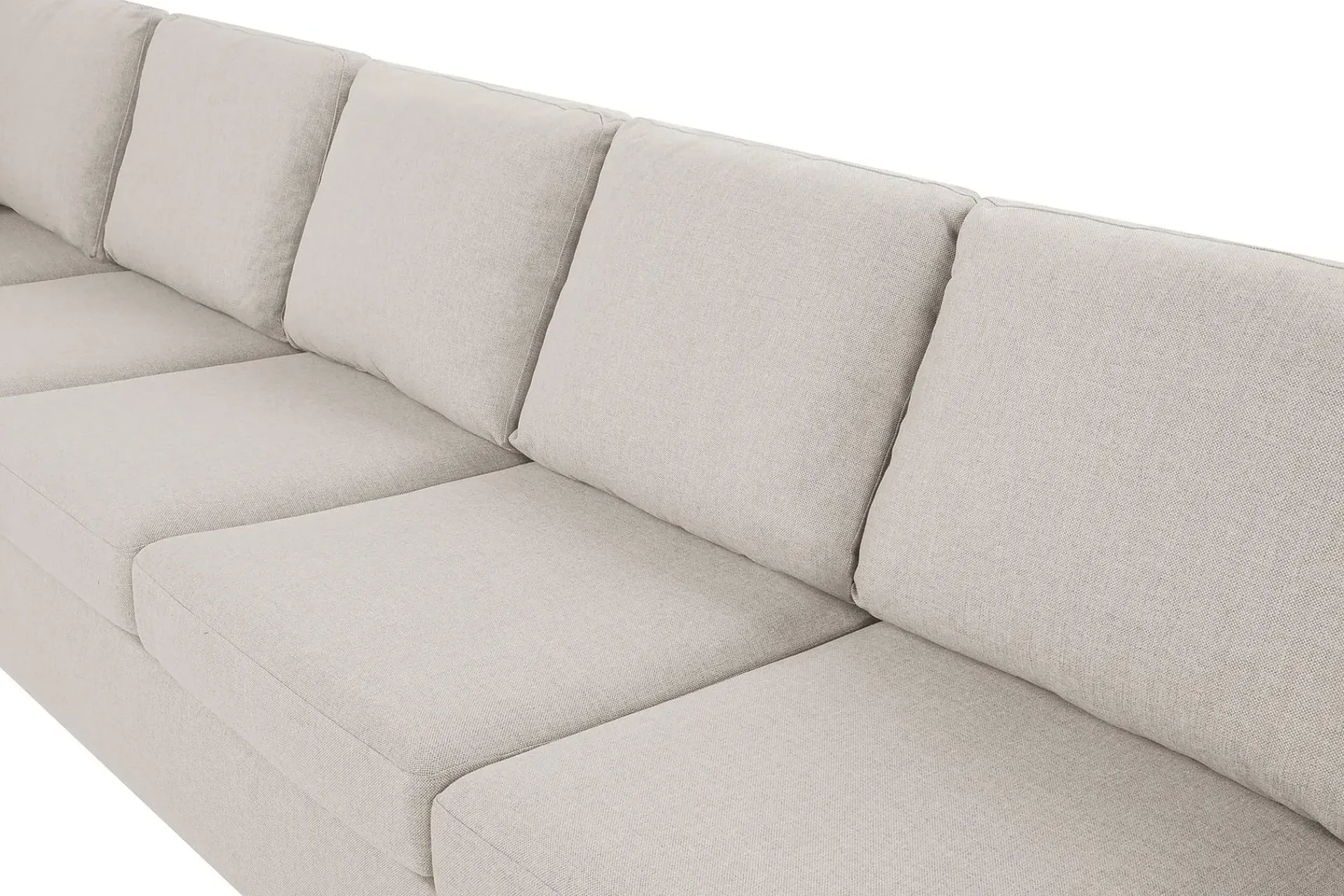 Basic Home 2 Seter Sofa|Sofa Med Sjeselong-Crazy 6-seters Venstrevendt U-formet XX-Large Sofa med Divan og Sjeselong i Stoff Beige