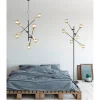 Trio Lighting Cross Plafond 6xE27 svart / gull