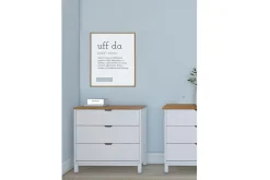 Kommode|Entrekommode-Crotone Kommode 76x39 cm 3 Skuffer Hvit