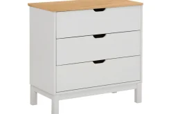 Kommode|Entrekommode-Crotone Kommode 76x39 cm 3 Skuffer Hvit
