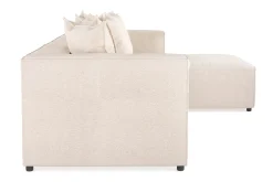 Andrarum Sofa Med Sjeselong-Cubo 4-seters Dyp Modulsofa med Divan i Stoff Beige