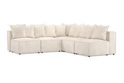 Andrarum Hjørnesofa-Cubo 5-seters L-formet Dyp Modulhjørnesofa i Manchester Beige
