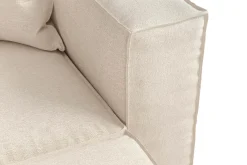 Andrarum Sofa Med Sjeselong-Cubo 4-seters L-formet Dyp Modulsofa med Divan i Stoff Beige