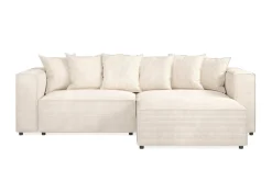 Andrarum Sofa Med Sjeselong-Cubo 4-seters L-formet Dyp Modulsofa med Divan i Manchester Beige