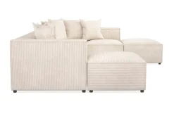 Andrarum U-Sofa-Cubo 5-seters U-formet Dyp Modulsofa med Divan og Sjeselong i Manchester Beige