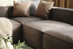 Andrarum U-Sofa-Cubo 5-seters U-formet Dyp Modulsofa med Divan og Sjeselong i Fløyel Grey