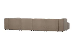 Andrarum U-Sofa-Cubo 5-seters U-formet Dyp Modulsofa med Divan og Sjeselong i Fløyel Grey