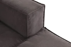 Andrarum Velour Sofa & Fløyel Sofa|Sofa Med Sjeselong-Cubo 4-seters Vendbar L-formet Dyp Modulsofa med Divan i Fløyel Grey
