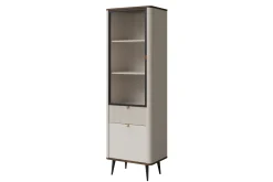 Vitrineskap|Skap-Cucina Vitrineskap 60x191 cm Beige/Brun