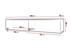 Concept 55 Tv-Benk & Mediabenk-Cuguen Tv-skap 140 cm LED Hvit