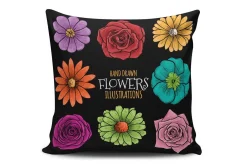 Pynteputer-Cushion Love Putetrekk 45x45 cm Flerfarget