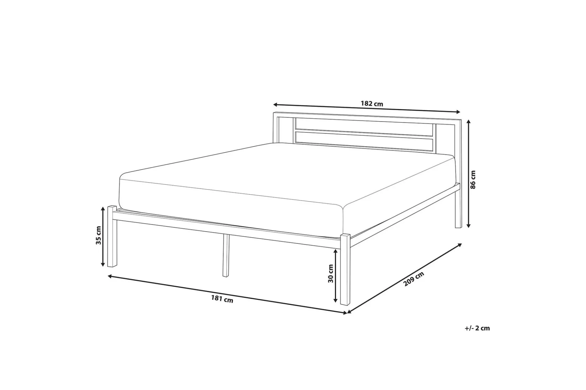 Bedly Cusset Dobbeltseng 180|200 Cm