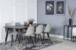 Venture Home Spisegrupper-Daicy Spisegruppe 180 cm inkl. 6 Ypas Stoler Svart