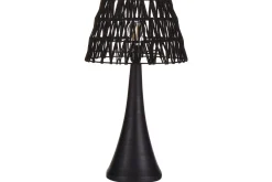 Nattbordslampe|Bordlampe-Dalino Bordlampe 47 cm E27 Svart