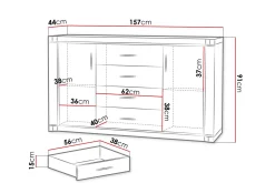 Dallas Skjenk 157x43,5x91 cm