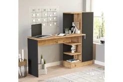 Kontorbord-Dalran Skrivebord 152 cm Natur/Svart