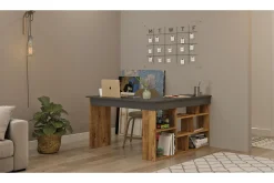 Kontorbord-Dalran Skrivebord 129 cm Natur,Svart