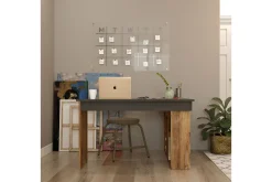 Kontorbord-Dalran Skrivebord 129 cm Natur,Svart