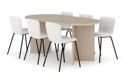 Dano Spisebord 180 cm med 6 Katy Spisestoler
