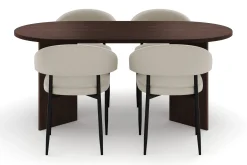 Spisegrupper-Dano Spisebord 180 cm med 4 Sawako Spisestoler Valnöt