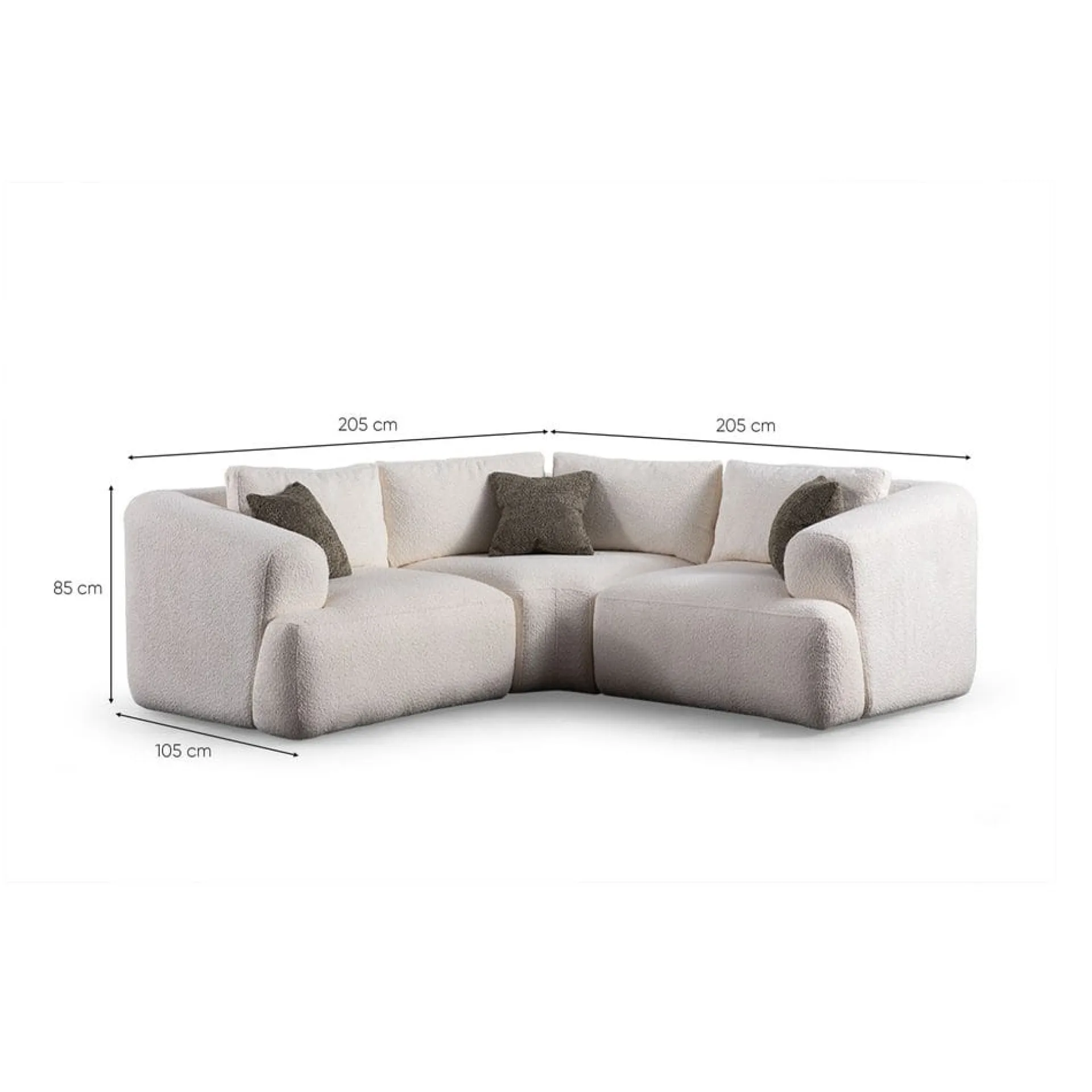 Dashwood 3-seters Hjørnesofa