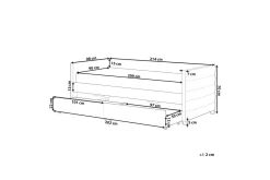 Stellebord|Oppbevaring Barnerom-Daybed med oppbevaring Marray Hvit