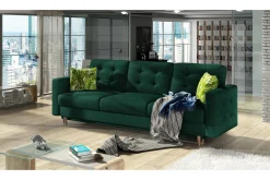 Velour Sofa & Fløyel Sofa-Deadra Sovesofa Mørkegrønn