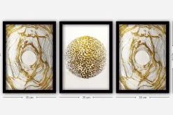 Lerretsbilder|Lerretsbilder-Decorative Framed Painting (3 Pieces) 35x45 Flerfärgad