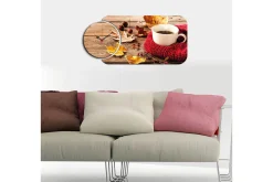 Veggklokke-Decorative MDF Clock (2 Pieces) 68x32 Flerfärgad