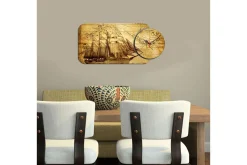 Decorative MDF Clock (2 Pieces) 68x32